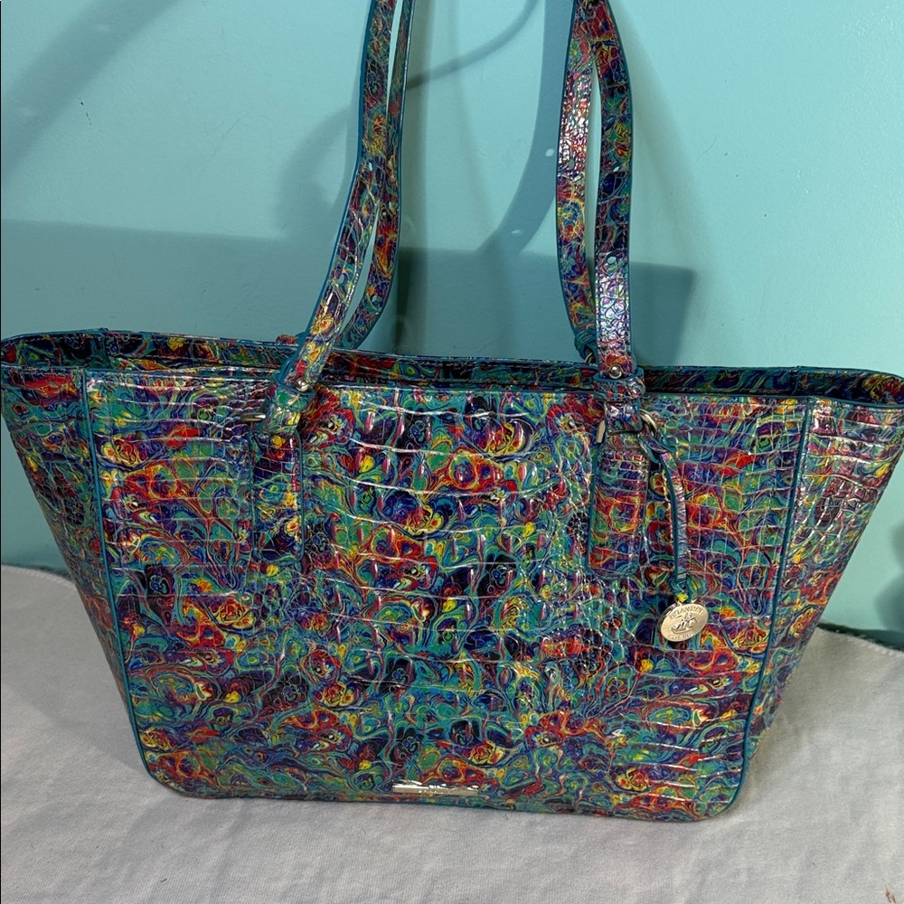 Brahmin Large Lena Colorful Multicolor Tote Bag - Designer-Inspired Women’s Bag